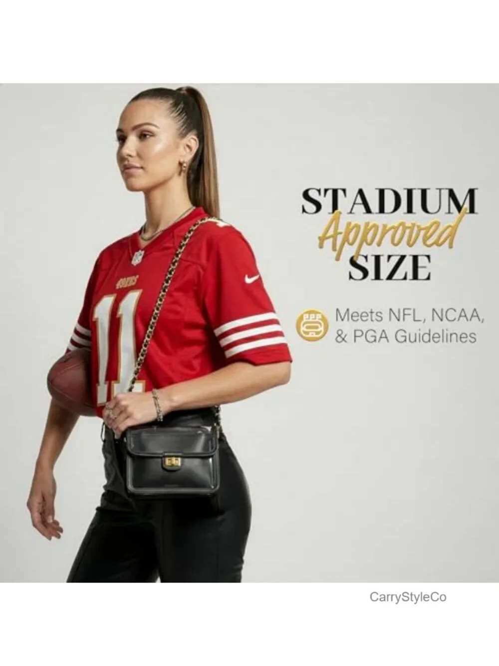 Clear Crossbody Purse with RFID Wallet Stadium Approved TPU